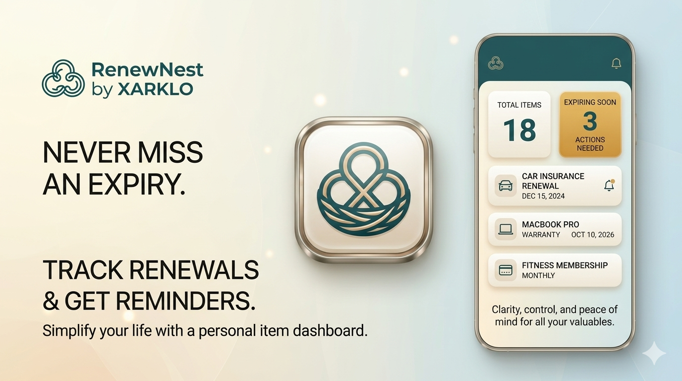 RenewNest app store feature graphic